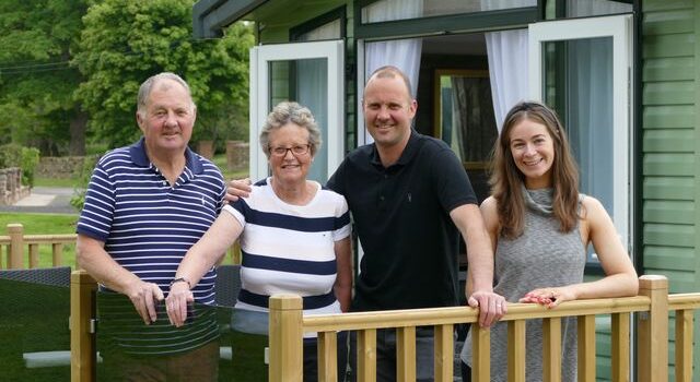 Family celebrate static caravan site launch