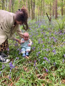 Baby in bluebells