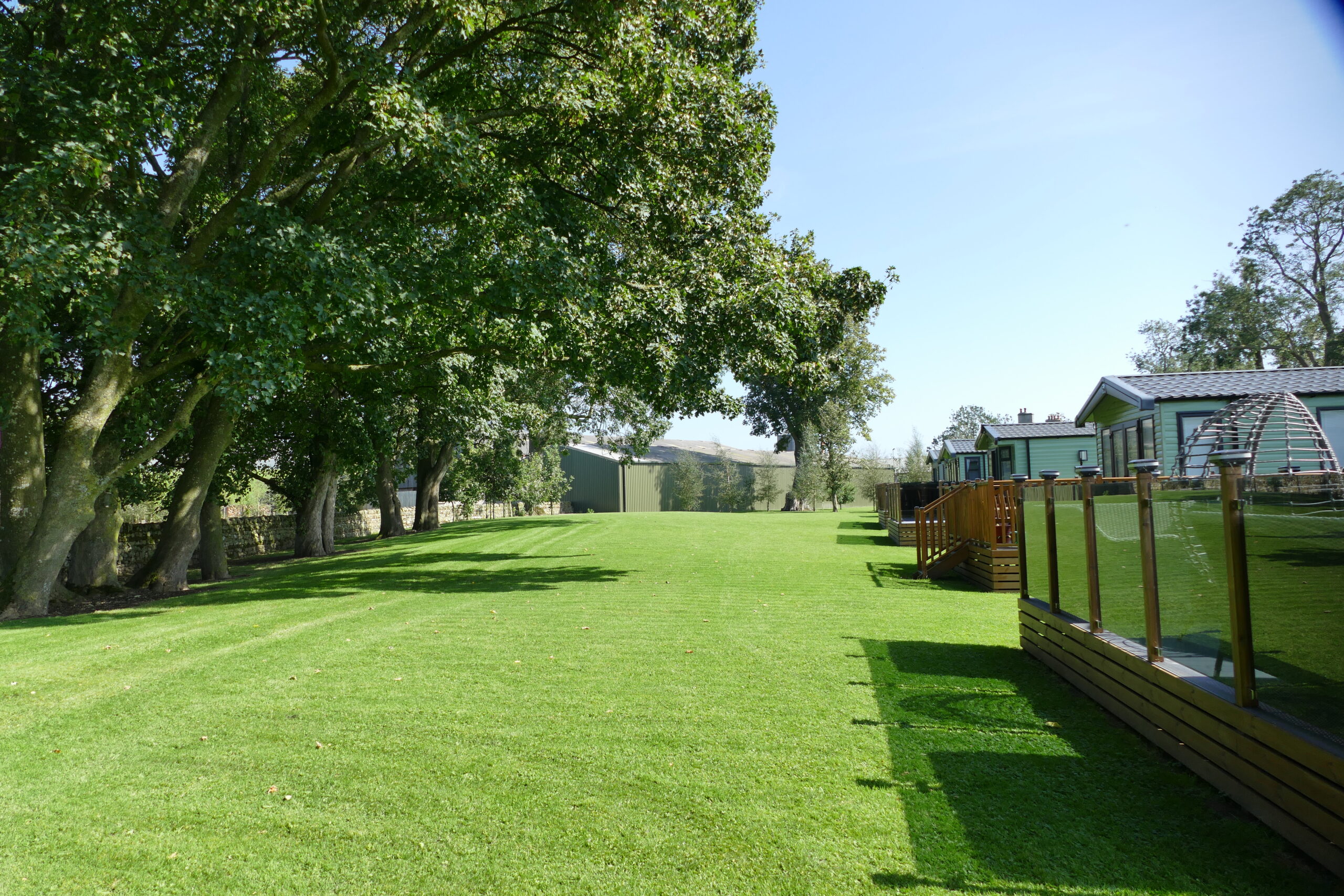 row of caravans at Langton Field