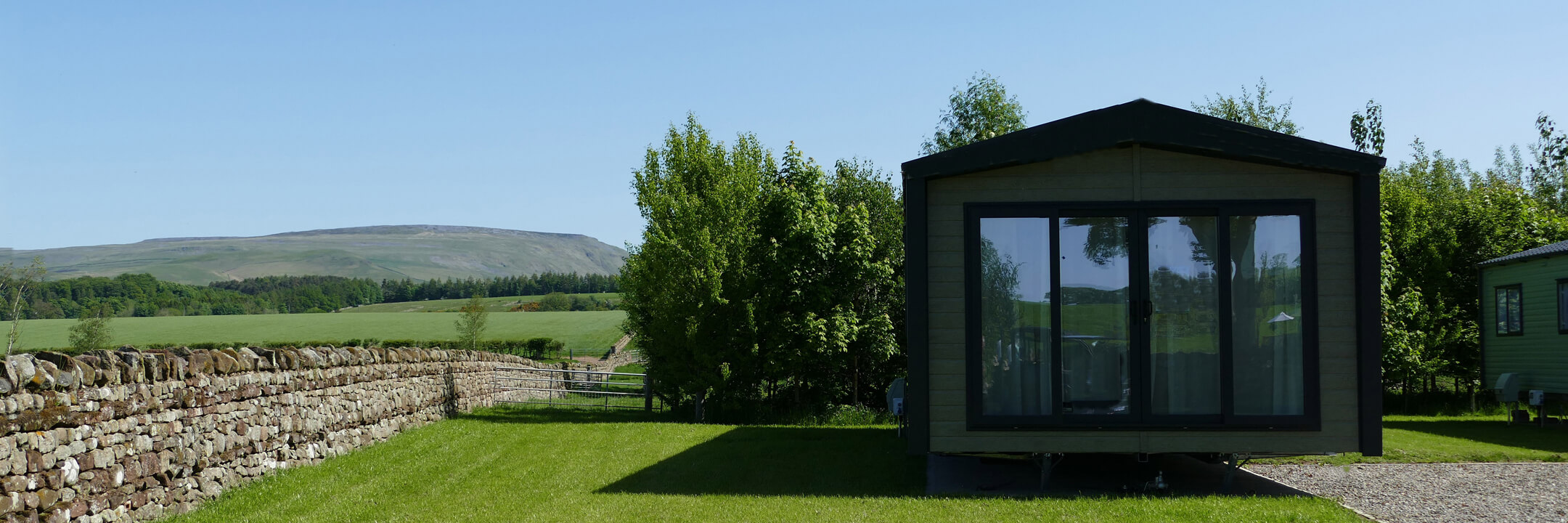 Ambleside caravan caravan with view of fells